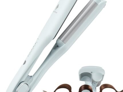Curling Iron Hair Crimper Waver, MiroPure Waves Curling Wand 1 inch with 30S Fast Heating & PTC Heater, Deep Waver Hair Curler for Women, Dual Voltage, Blue