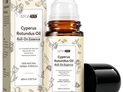 Cyperus Rotundus Oil Roll-On Essence 2.02 Fl Oz, Cyperus Rotundus Oil for Hair Removal, Natural Inhibits Hair Growth, Reduces Body Unwanted Hair Growth, Moisturizes & Soothes Skin, Shrink Pores