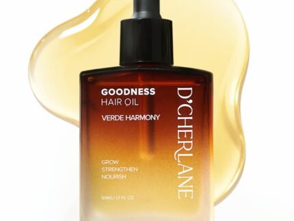 D’Cherlane Hair Growth Oil – Scalp Treatment with Rosemary, Argan, Coconut & Castor Oil Organic | Lightweight, Non-Greasy Formula for Fuller, Thicker, Stronger Strands | For All Hair Types