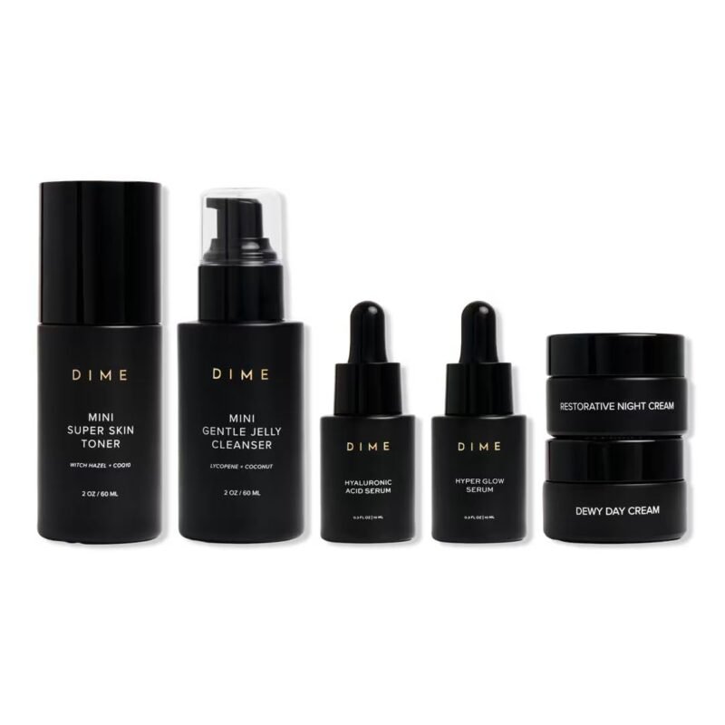DIME Beauty The Works Discovery Set – 6-Piece Skincare Kit