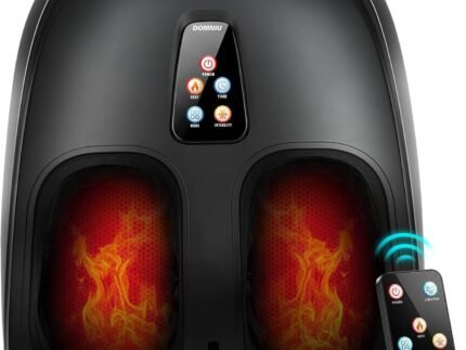 DOMNIU Shiatsu Foot Massager with Heat, Plantar Fasciitis Relief, Fits 13″