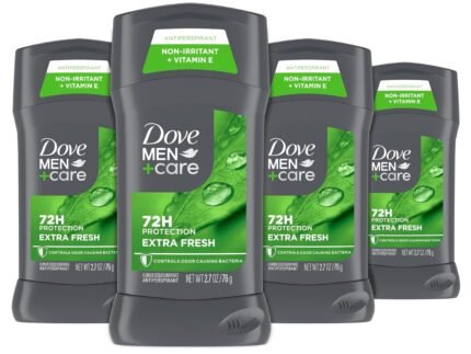 DOVE MEN + CARE Antiperspirant Deodorant Stick Extra Fresh, 4 Count, 2.7 oz