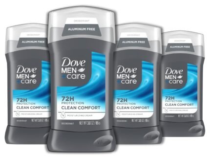 DOVE MEN + CARE Deodorant Stick for Men Clean Comfort, Pack of 4, 3 oz