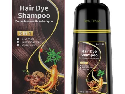 Dark Brown Hair Dye Shampoo 3 in 1, Hair Color Shampoo for Cover Grey Hair