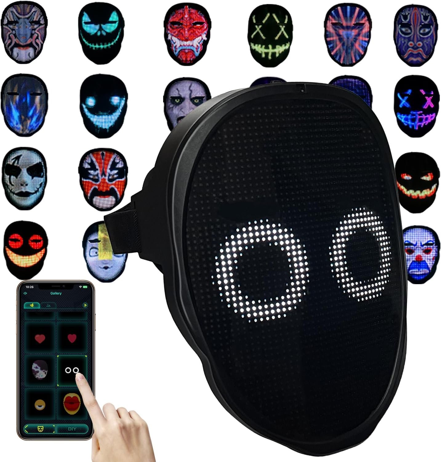 Depointer Life Led Mask with Gesture Sensing, Light up Mask Depointer Life Led Mask with Gesture Sensing, Light up Mask toy for Adult