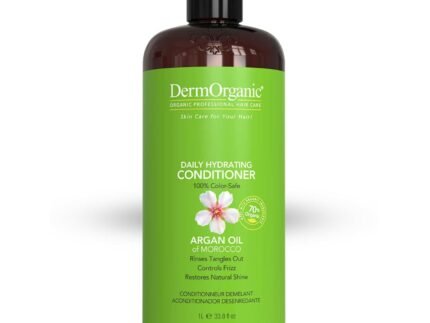 DermOrganic Daily Hydrating Conditioner for Dry Hair – Rinses Out Tangles, Controls Flyaways, Smooths and Softens, 33.8 oz