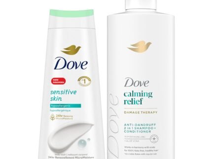 Dove Dandruff Shampoo & Conditioner 2-in-1, DermaCare Calming Relief with Pyrithione Zinc + Body Wash for Sensitive Skin – Best to Prevent Itchy Scalp and Dry Skin (2 Piece Set)