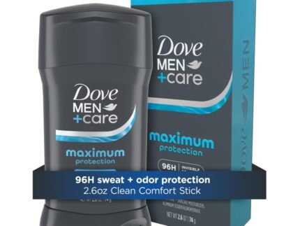Dove Men 96-Hour Maximum Sweat Protection Deodorant, Clean Comfort, 2.6 oz