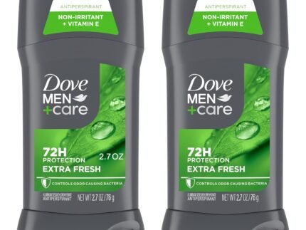 Dove Men+Care Extra Fresh Men’s Antiperspirant Deodorant Stick Extra Fresh Twin pack With 72-hour sweat & odor protection with 1/4 Moisturizing Cream & Long-lasting Citrus Scent 2.7 oz