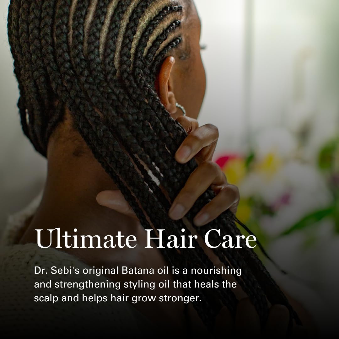 Dr. Sebi’s Batana Oil for Hair Growth – 100% Natural Hair Oil with Coconut and Olive – Supports Scalp Health and Stronger Hair – Plant-Based Formula – 1 Month Supply (4 fl oz) Dr. Sebi’s Batana Oil for Hair Growth – 100% Natural Hair Oil with Coconut and Olive – Supports Scalp Health and Stronger Hair – Plant-Based Formula – 1 Month Supply (4 fl oz)