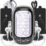 Dual Channel TENS EMS Unit 24 Modes 36 Levels, Upgraded Large Screen Intensity Muscle Stimulator for Back Neck Shoulder Pain Relief, Rechargeable Electric Pulse Massager TENS Machine with 10 Pads