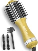 Dual Voltage Travel Blow Dryer Brush Volumizer for Smooth Blowout,120–240V