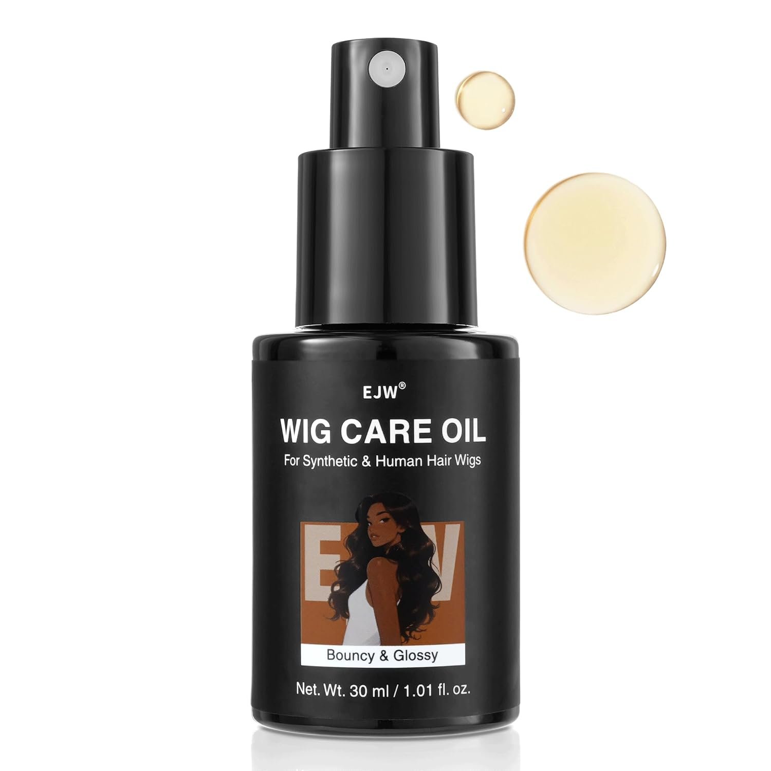 EJW Wig Oil Spray for Synthetic & Human Hair, Lightweight Shine, 1.01 fl oz EJW Wig Oil Spray for Synthetic & Human Hair, Lightweight Shine, 1.01 fl oz