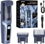 ENSSU Vacuum Beard Trimmer for Men for Less Mess, Cordless Mustache Trimmer