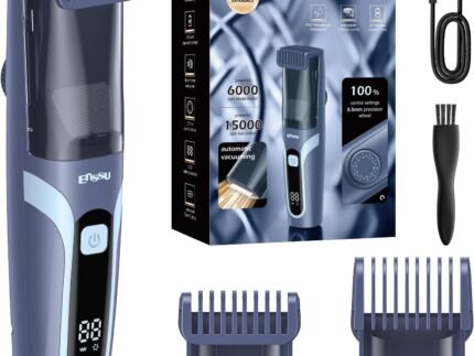ENSSU Vacuum Beard Trimmer for Men for Less Mess, Cordless Mustache Trimmer