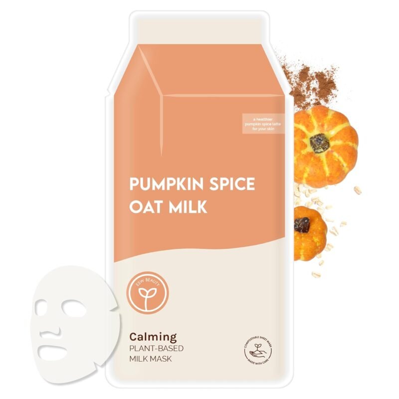 ESW Beauty Pumpkin Spice Oat Milk Face Mask, Korean Skin Care, 1 Pack
