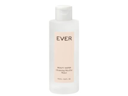EVER Beauty Water Micellar Cleaning Water & Eye Makeup Remover – Rose Water, Lactic Acid & Pro/Prebiotics Cleanser for Sensitive Skin, Removes Waterproof Makeup, Tones & Hydrates – 5.9 fl oz