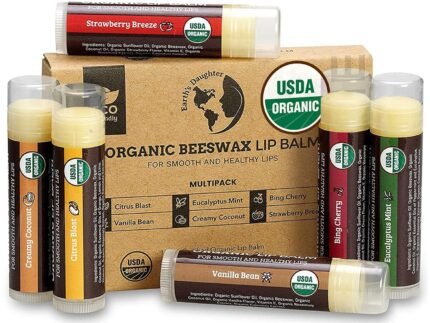 Earth’s Daughter Organic Lip Balm – Moisturizing 6-Pack