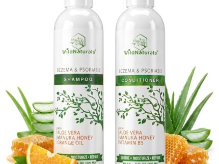 Eczema Psoriasis Shampoo & Conditioner Set for Men & Women – Anti Dandruff Shampoo for Dry Scalp & Hair – Seborrheic Dermatitis for Itchy Scalp Treatment – Eczema for Psoriasis