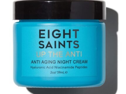 Eight Saints Skin Care Up the Anti Night Cream Face Moisturizer to Reduce Fine Lines and Wrinkles, Anti Aging Cream For Face & Neck with Hyaluronic Acid, Niacinamide, and Peptides, 2 Ounces