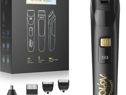 Electric Beard Trimmer for Men,Nose Hair Trimmer & Men’s Electric Razor 10-in-1 Grooming Kit Cordless Shaver Gift-Ready for Men(Black)