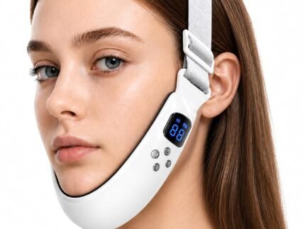 Electric Double Chin Device & V-Face Machine with 6 Modes and 12 Gear Adjustable Intensities – for Jawline Improve and Face Slimmer, Helps Obtain V-Line