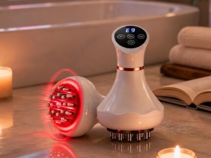Electric Lymphatic Drainage Massager Machine：Body Sculpting & Anti Cellulite Massage Tool with Red Light Therapy for Legs, Handheld Pain Relief Device for Women (1pcs)