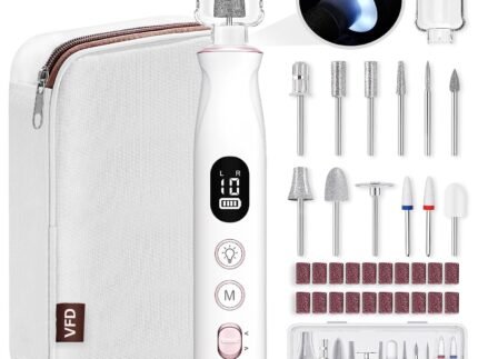 Electric Nail Drill Cordless 2000 mAh Rechargeable Portable Nail File Drill