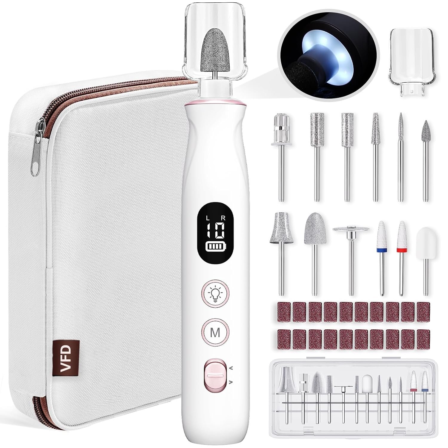 Electric Nail Drill Cordless 2000 mAh Rechargeable Portable Nail File Drill Electric Nail Drill Cordless 2000 mAh Rechargeable Portable Nail File Drill