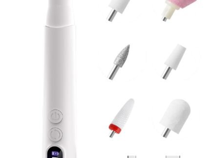 Electric Nail Drill & Gel Polish Remover – 5-Speed Cordless Nail File Filer Grinder – Rechargeable Manicure Kit for Acrylic Gel Nails Cuticle Callus Remover – Electric Nail Drill Buffers for Women