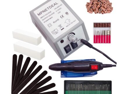 Electric Nail Drill Machine Manicure Pedicure Kit Electric Nail Art File by MPNETDEAL (Gray SetA)