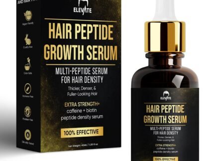 Elevate Multi-Peptide Hair Growth Serum Caffeine + Biotin Peptide Density for Fuller Thicker Visibly Longer Natural Hair Regrowth – Vegan Safe & Gentle Scalp Serum Formula Treatment for Thinning Loss