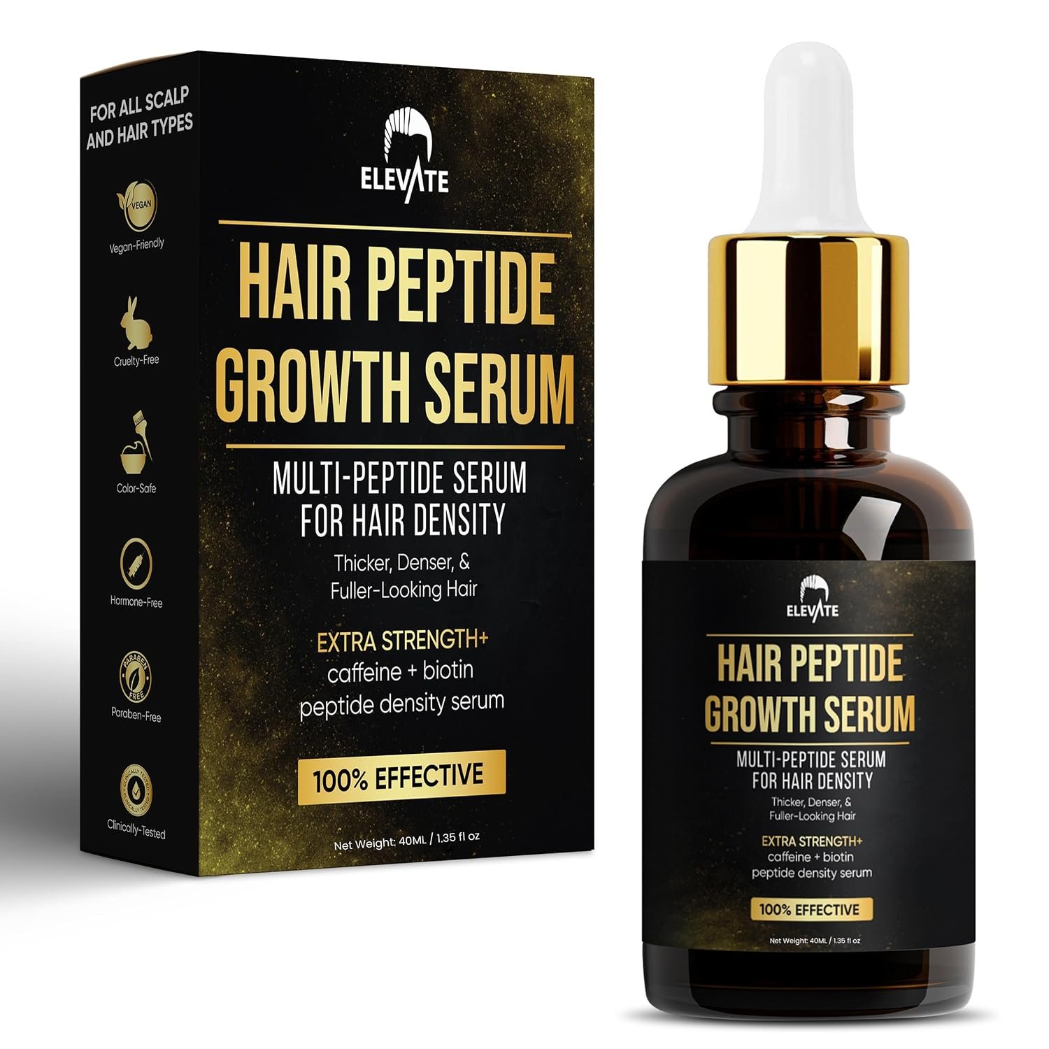 Elevate Multi-Peptide Hair Growth Serum Caffeine + Biotin Peptide Density for Fuller Thicker Visibly Longer Natural Hair Regrowth – Vegan Safe & Gentle Scalp Serum Formula Treatment for Thinning Loss Elevate Multi-Peptide Hair Growth Serum Caffeine + Biotin Peptide Density for Fuller Thicker Visibly Longer Natural Hair Regrowth – Vegan Safe & Gentle Scalp Serum Formula Treatment for Thinning Loss
