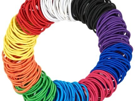 Expressions 216-Piece Hair Ties, 4mm Bright Colors Value Pack, No Metal Ponytail Holders For Thick, Curly, and All Hair Types