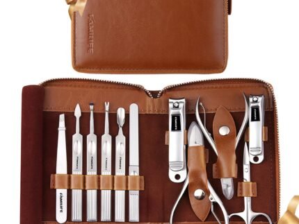 FAMILIFE Stainless Steel Manicure Set 11-in-1 Professional Nail Clipper Kit