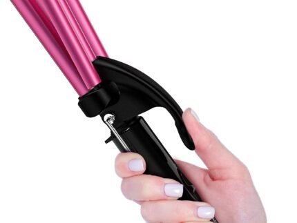 FARERY Mini Waver Curling Iron, 1/2 Inch, Hair Crimper for Women Beach Waves, Keratin & Argan Oil Infused, Dual Voltage, Pouch Bag