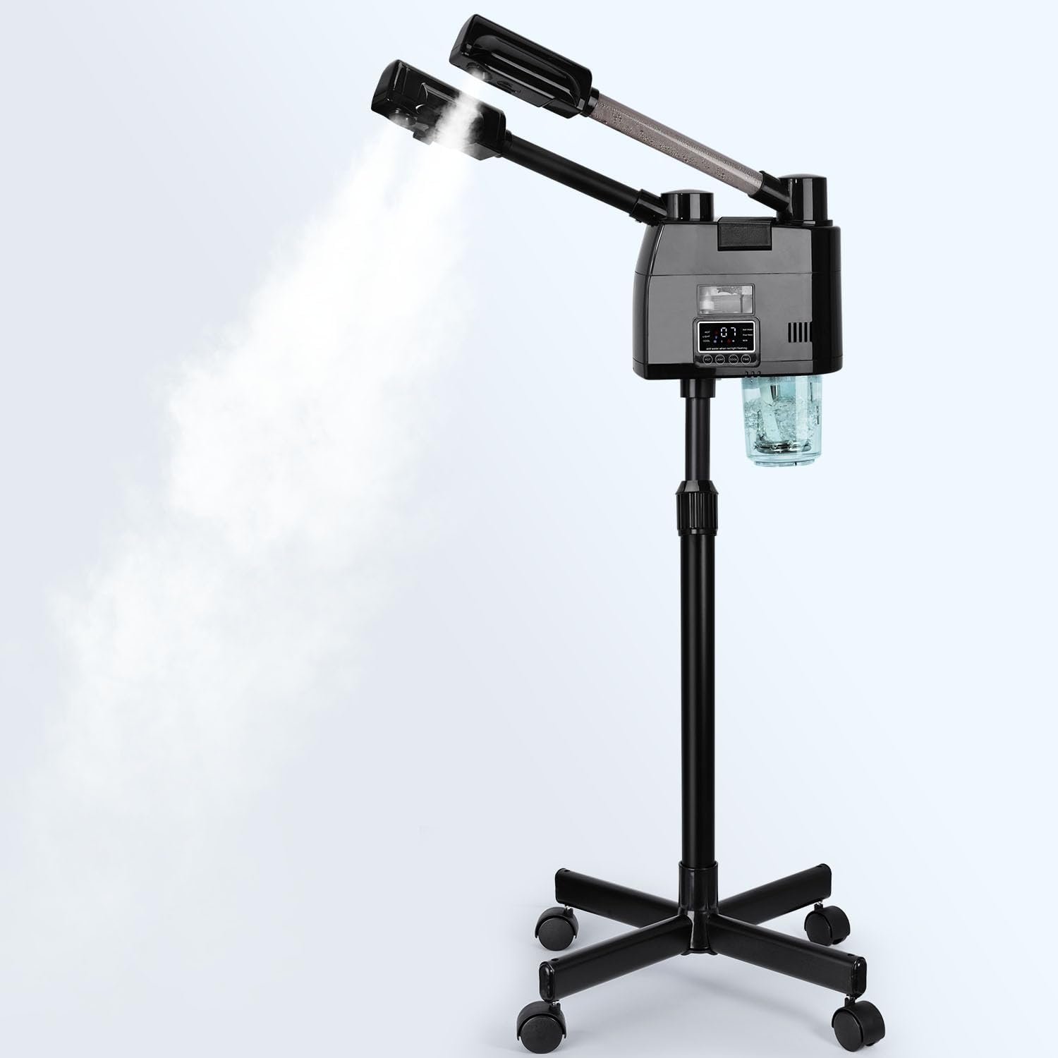 FLOLXNB Professional Facial Steamer, 2 in 1 Facial Steamer, Esthetician Steamer with Hot&Cold Nozzle,Digital Face Steamer for Home Beauty Salon Spa FLOLXNB Professional Facial Steamer, 2 in 1 Facial Steamer, Esthetician Steamer with Hot&Cold Nozzle,Digital Face Steamer for Home Beauty Salon Spa