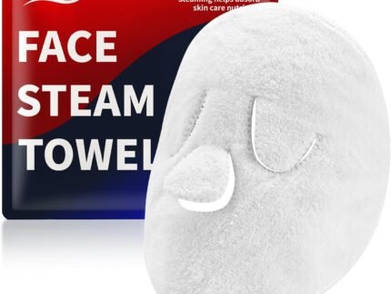 Face Steam Towel with Headband. Reusable Facial Steamer Spa Towels for Women Girls. 2-in-1 Care. Steam Serum Cream Absorption. Cool Calming Moisturizing
