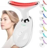 Facial Massager Face and Neck, Face 𝖲 culpting Wand Tool with 7 Color – Birthday, Christmas, Mothers Day, Valentines Day Gifts for Her Women Mom Best Friend Wife Teacher (White)