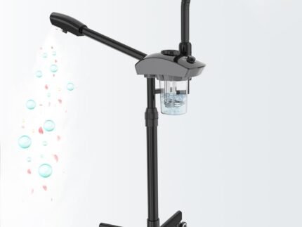 Facial Steamer & 5X Magnifying Lamp Combo, Professional Esthetician Equipment: Adjustable Nano Mist, Deep Pore Cleansing, Blackhead Remover, Acne Treatment Ozone Steamer (JY-201B)