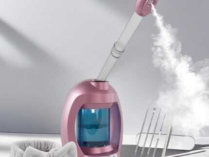 Facial Steamer, Nano Ionic Face Steamer for Facial Deep Cleaning, Pink Hair Steamer Facial Steamer Professional, Facial Steamers for Home Facial Spa.