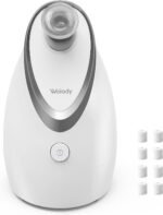 Facial Steamer, Nano-Ionic Face Steamer with Adjustable Nozzle & Aromatherapy Function, Warm Mist Humidifier Home Sauna Spa, Facial Moisturizing Deep Cleaning for Women, Birthday Gifts,White