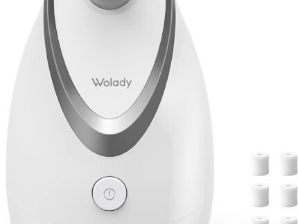 Facial Steamer, Nano-Ionic Face Steamer with Adjustable Nozzle & Aromatherapy Function, Warm Mist Humidifier Home Sauna Spa, Facial Moisturizing Deep Cleaning for Women, Birthday Gifts,White