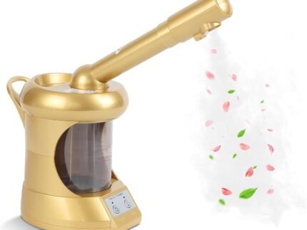 Facial Steamer, Nano Ionic Face Steamer with Extendable Arm, Gold