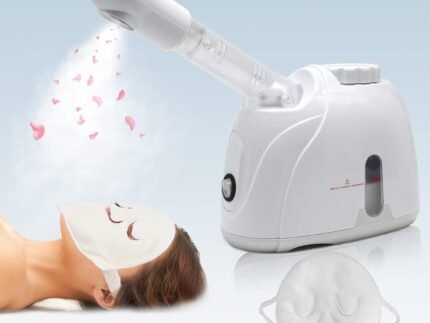 Facial Steamer Nanometer Fine Mist for Deep Cleaning with Towel, 360 Rotating Arm, Home Spa Device for Personal Care