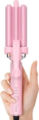 Farery Mini Hair Waver, 1/2 Inch 3 Barrel Curling Iron for Short Hair