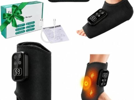 Foot Advanced Renew Triple Method Massager for Neuropathy and Plantar Fasciitis Pain Relief,Cordless Ankle Massager with 5 Vibration Modes,Portable Massager Heating Pad for Heel,Arch & Ankle Relief