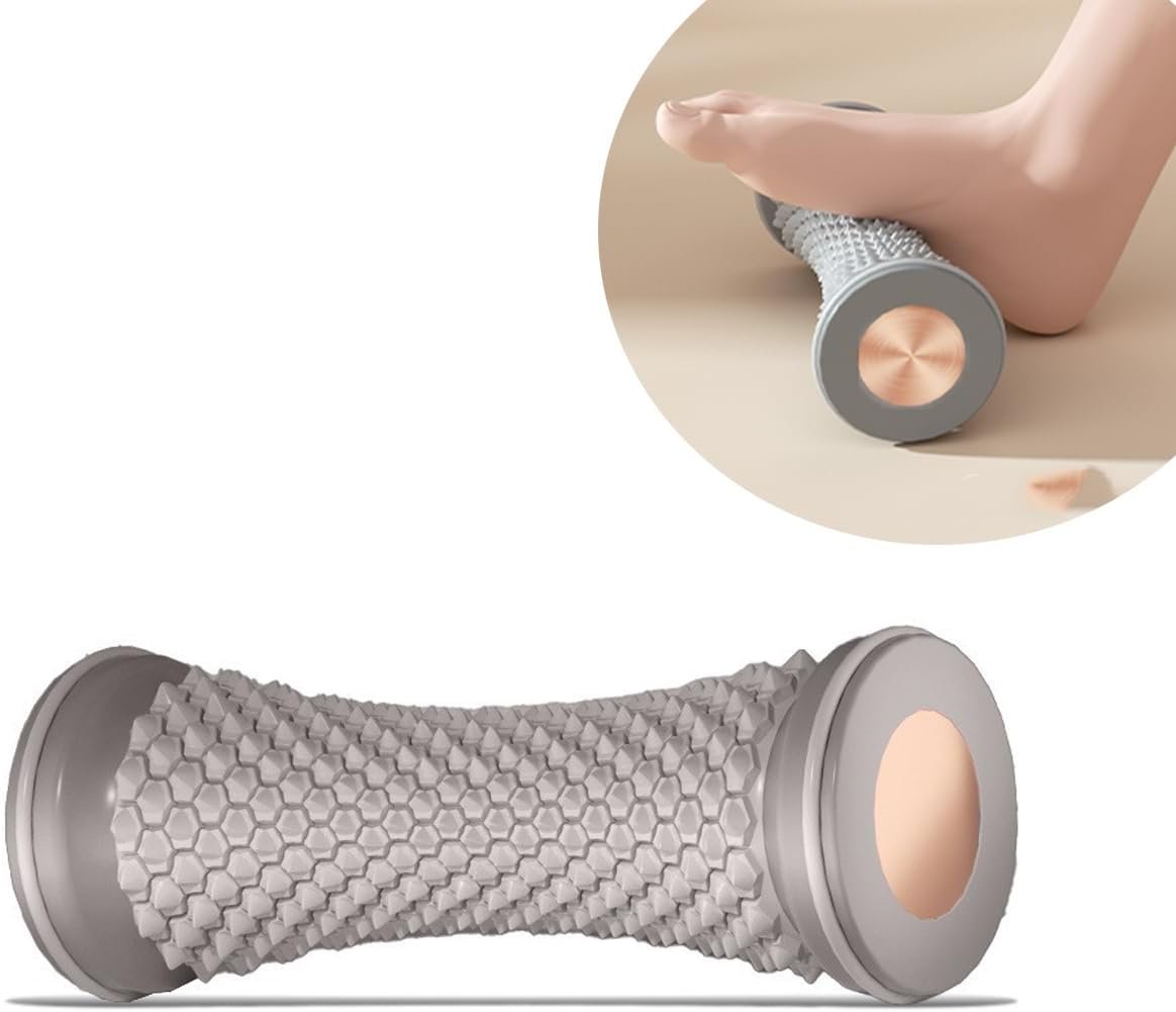 Foot Massage Roller Manual Trainer for Relieve Plantar Fasciitis Heel Foot Massage Roller Manual Trainer for Relieve Plantar Fasciitis Heel & Foot Arch Pain and Deep Tissue Massage Multi-Functional Feet Massages Trigger Point Therapy Reflexology Tool Gray