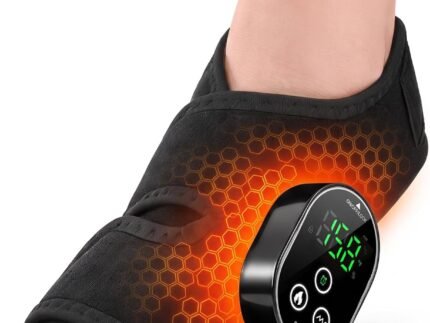 Foot Massager for Neuropathy, Ankle Heating Pad Brace Wrap with Massage