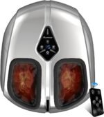 Foot Massager with Heat,Deep Shiatsu for Plantar Fasciitis（Silver）